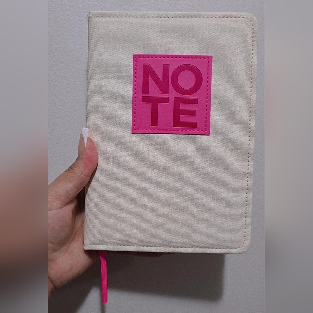Love Notes Cream Binder with Pink Accent